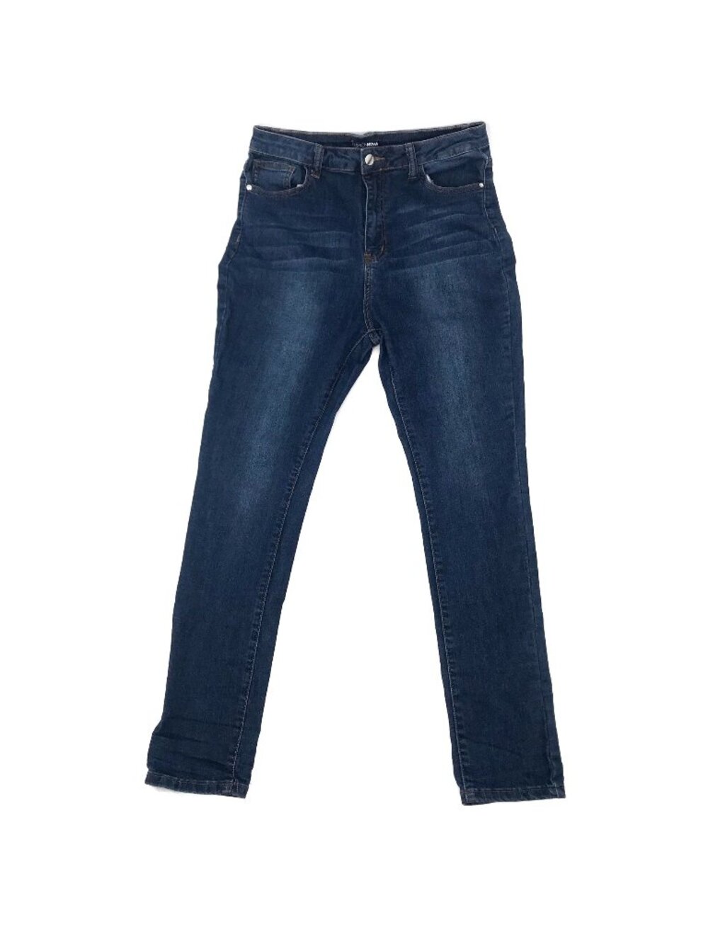 Fashion Nova Womens Blue Dark Wash Skinny Jeans Size 11 Cotton Blend